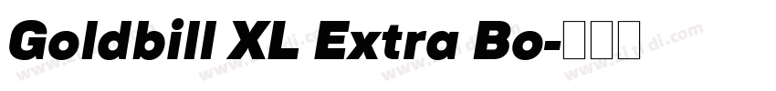 Goldbill XL Extra Bo字体转换